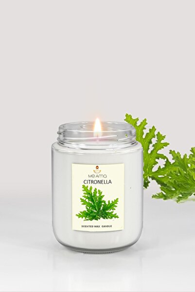 Me Ama Citronella Sinek Kovucu Kokulu Mum, Cam Kavanoz Mum