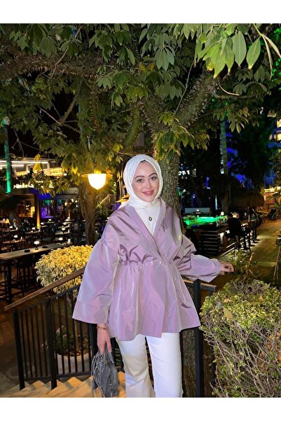 tafta Lara Ceket Lila