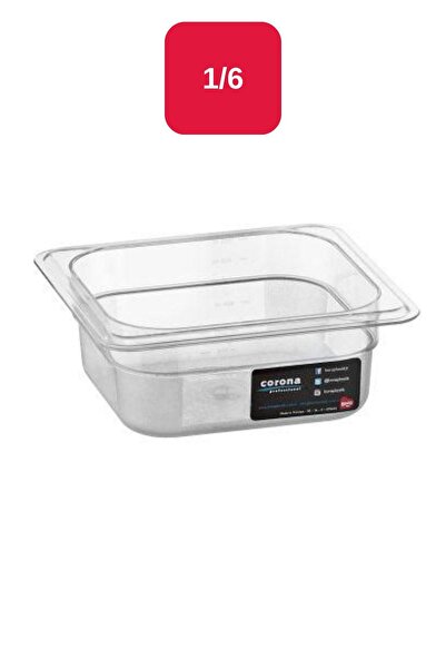 Corona Professional PC Gastronom 1/6 Bathtub Transparent - 65 Mm - Bo143