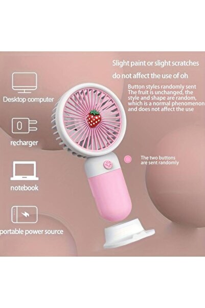 qasul Mini USB el soğutucu Fan karikatür meyve seyahat kamp Mini elektrikli Fan