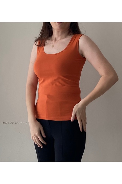 Fendimod بلوزة نسائية بدون أكمام من الليكرا بحزام سميك