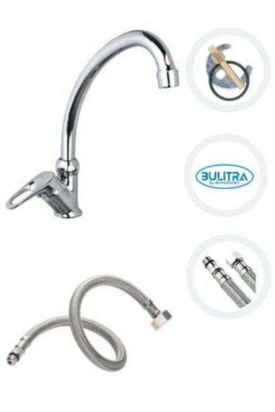BULİTRA Su Armatürleri Single Marble Sink Faucet - Chrome Plated Solid Brass Material