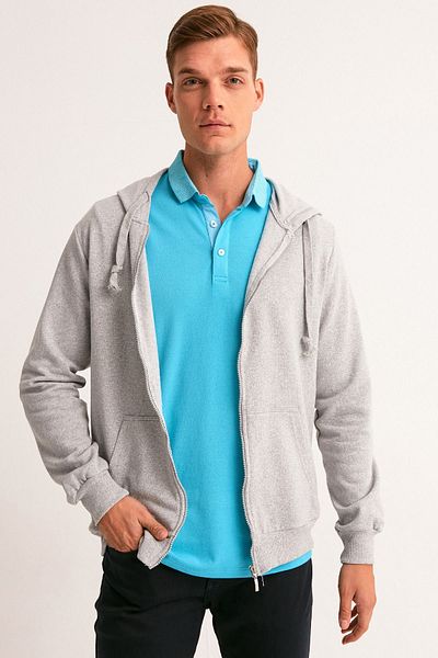 Fulla Moda سويت شيرت بغطاء للرأس بسحاب