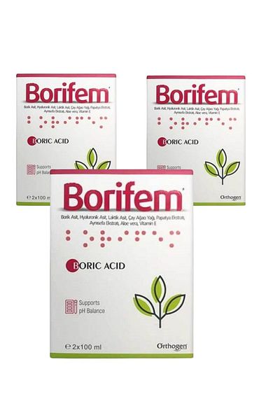 Orthogen Borifem Vaginal Shower - 200 Ml X3 Pack