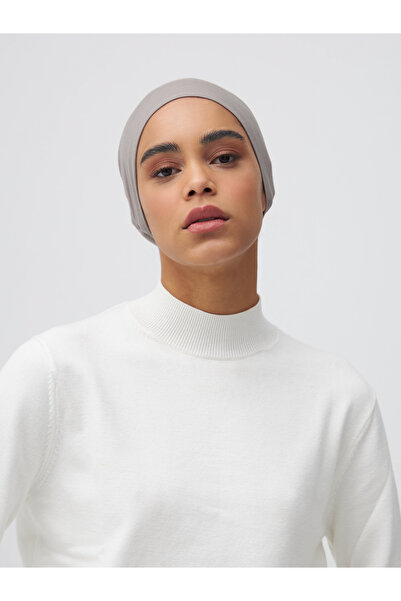 Femple Modest Bağlamalı Düz Bone | Renk: Gümüş | Underscarf