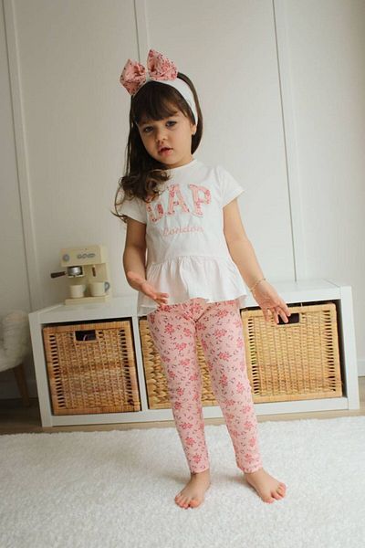 GAP Kids Girl's Floral Patterned Tights and Bandanas 3-Piece Set