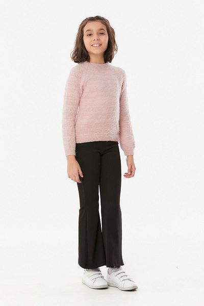 Fulla Moda Bearded Stand Collar Girl's Sweater