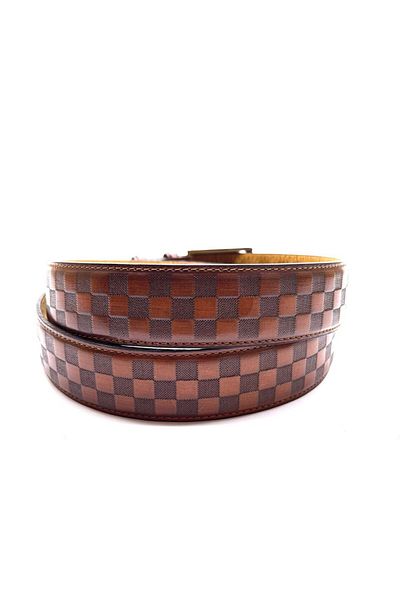 GİRAY Genuine Leather Light Brown (Tabe Effect) Lapel Pattern Belt