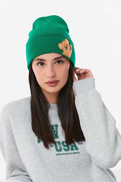 Fulla Moda Teddy Bear Knitted Beret