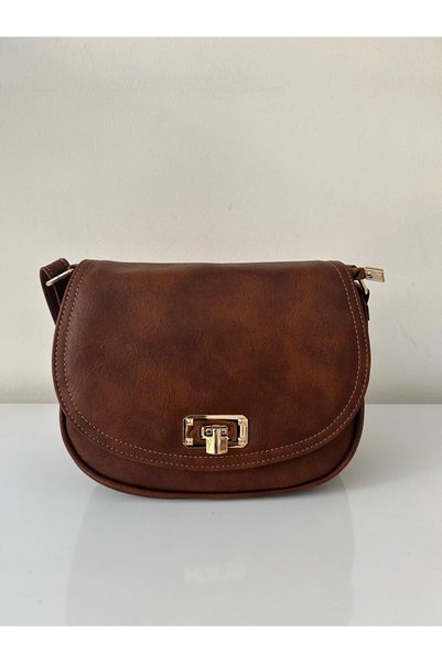 Kumru Çanta Tan Color Women's Flap Crossbody Bag