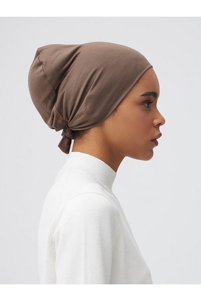 Femple Modest Μαντήλι με καπό με κορδόνια σε χρώμα Desert Dust