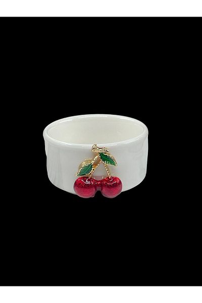 YzHome White Porcelain Mini Presentation Bowl - Cherry Sauce Bowl and Turkish Delight Bowl