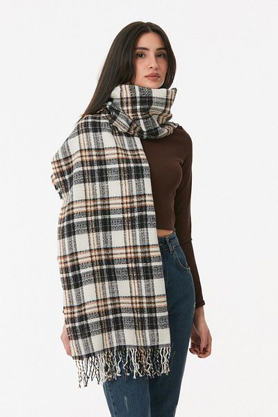 Fulla Moda شال منقوش ناعم ومزخرف