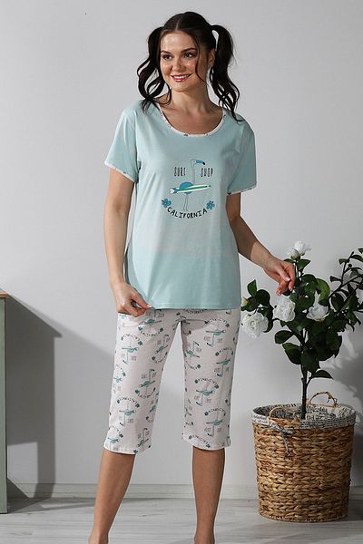 Bella Linda Σετ γυναικεία πιτζάμες California Bermuda Cotton