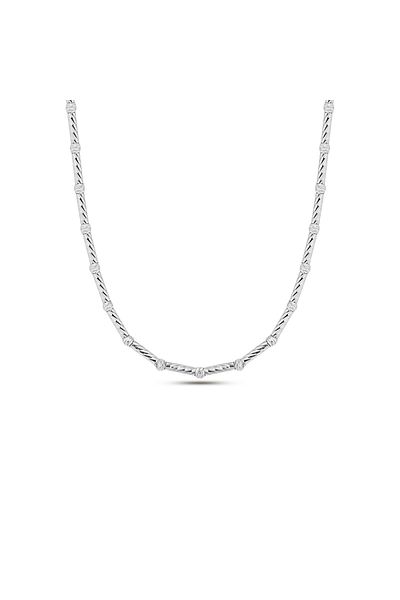 Forentina Gray Chain Necklace and Bracelet Set - Ps3628
