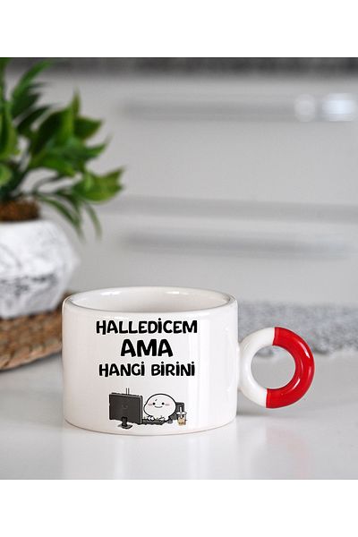 GünayStore Handmade Latte & Espresso Coffee for Friend Lover Funny Gift Motto Cup 200 ml