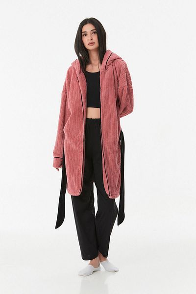 Fulla Moda Κεντητό Fleece Peignoir