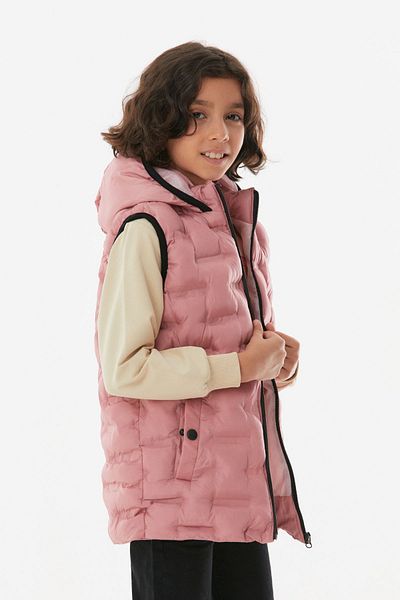 Fulla Moda سترة قابلة للنفخ للأطفال للجنسين مع جيب وغطاء للرأس