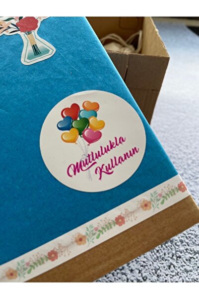 eylülün etiket fabrikası استخدمها بكل سعادة ستيكر غير شفاف - 50 قطعة