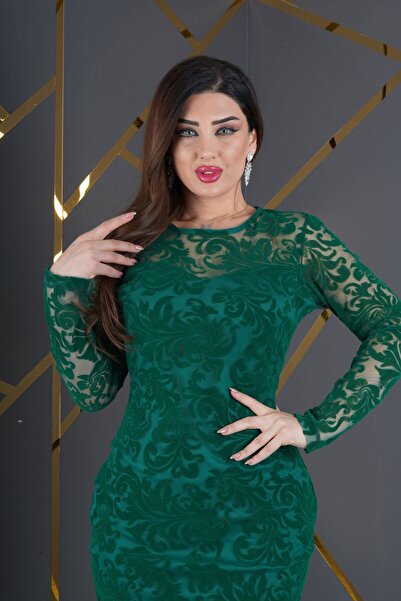 Matik Abiyem Dlouhé rybí šaty večerní šaty s vločkovým potiskem na pružném tylu