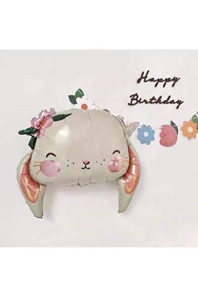 aşkın concept Çiçekli Tavşan Folyo Balon