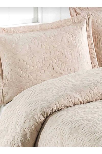 bursa çeyiz 3 Pieces Double Ivy Patterned Microfiber Quilted Bedspread