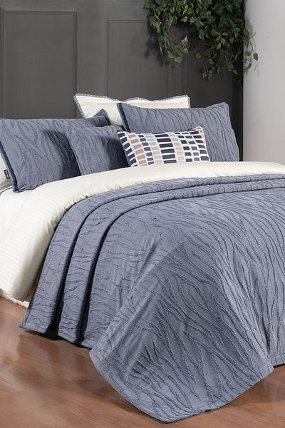 Sarev Fallon Double Decorative Bedspread Set - With Throw Pillow Gift