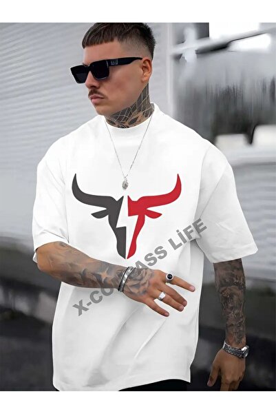 x-compass life Бавовняний унісекс з принтом Boga негабаритного розміру THsort