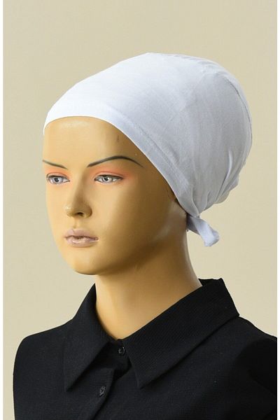 Altınel İpek Premium White Stitched Combed Cotton Bonnet - Dbn03