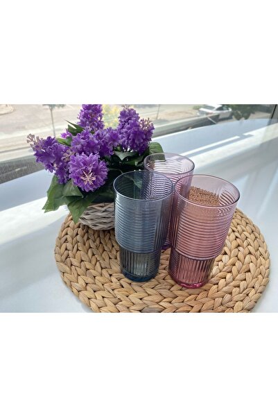 Loyasoya Lav Coral Helen Renkli 3'lü Su Bardağı