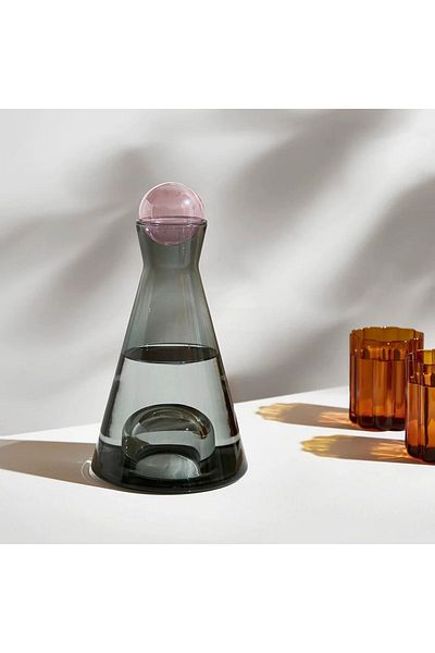 P H Panayır Home Smoked Luxury Glass - Elegant Glass for Water Bottle, Decanter, Floor and Fruit