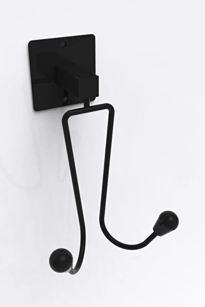 Home Stuff Çok Amaçlı Banyo-Mutfak Askısı, Yapışkanlı Askı, Pratik Siyah Askılık