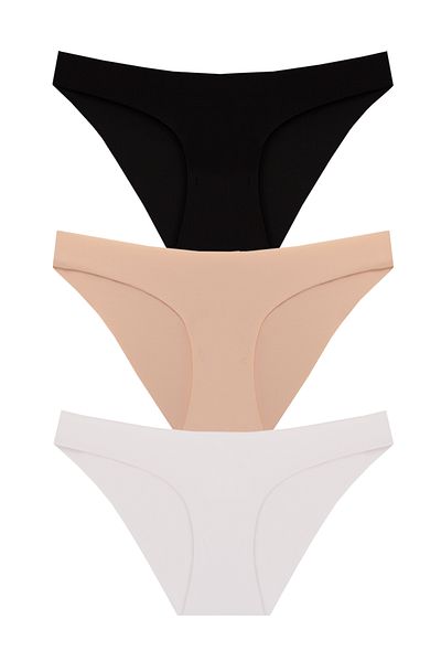 papatya lingerie Set de 3 slip pentru femei, tăiat cu laser, fără sudură