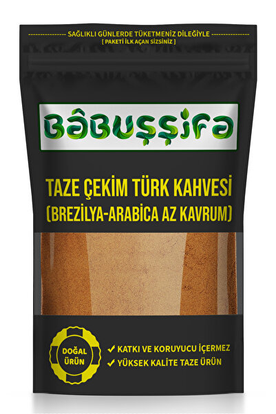 Babuşşifa Taze Çekilmiş Türk Kahvesi Az Kavrulmuş (Brezilya-Arabica/Süper Aro...