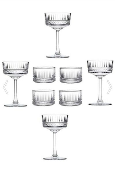 Paşabahçe Elysia Enjoyment Set (440436 ELYSİA CHAMPAGNE GLASS 530038 ELYSİA COOKIES BOWL) Fma91191 Fma01607 276