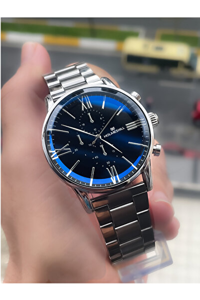 holmes hill Çelik Kordonlu Gümüş Erkek Kol Saati