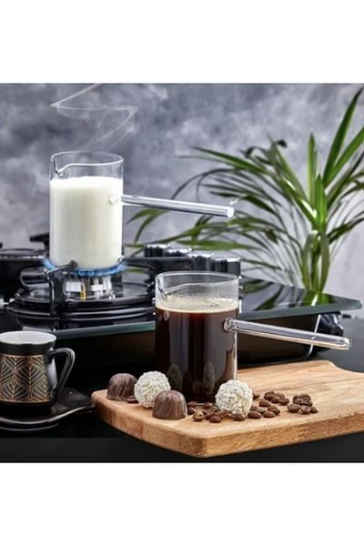 DİBA AVM 400 ml Heat Resistant Borosilicate Coffee Pot - 1 Piece