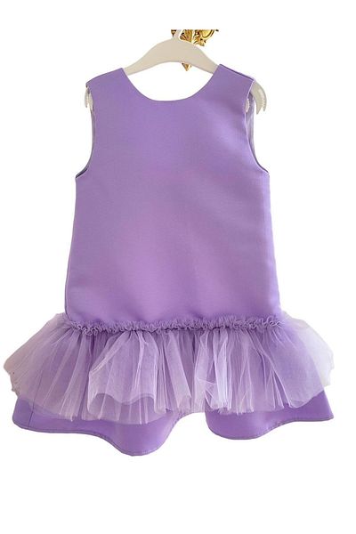 SPRINCO Lilac Tulle Detailed Children's Dress
