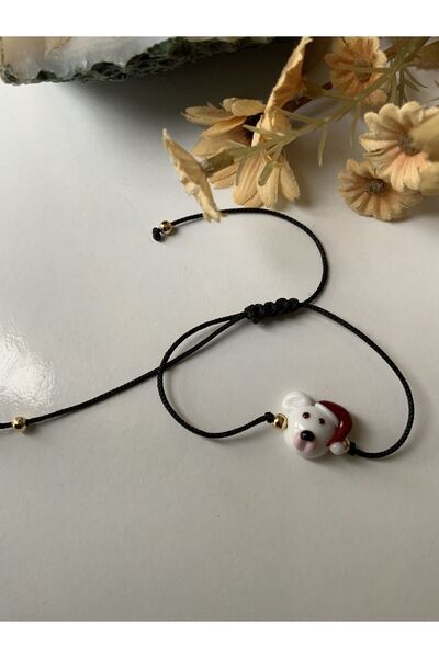 azra takı tasarım New Year, New Year, Red Hat Dog, Women's Macrame Bracelet