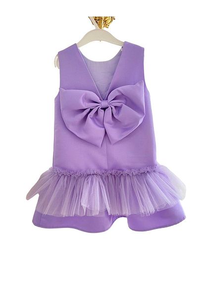 SPRINCO Lilac Tulle Detailed Children's Dress