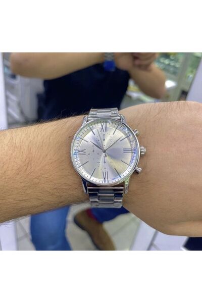 Spectrum Yeni Model Roma Rakamlı Gümüş Renk Erkek Kol Saati