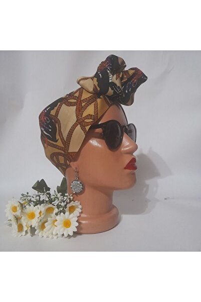 oben hobi إكسسوار شعر باندانا سلكي على الطراز الأفريقي، مشبك من القماش للنساء