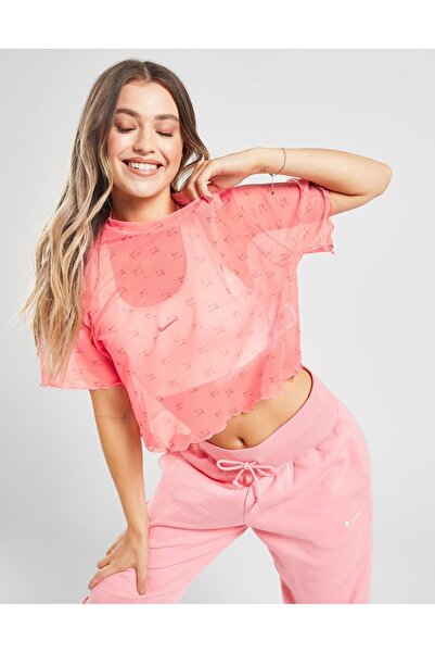 Nike Air Baskılı Kısa Kollu Fileli Kısa Kadın T-shirt DV8245-611