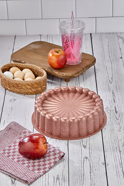 Mabeyn Granit Kaplama 26 Cm Dilimli Tart Kalıbı Rosegold