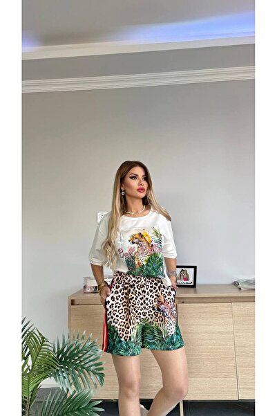bonibon butikk New Season - Leopard Patterned Shorts Set