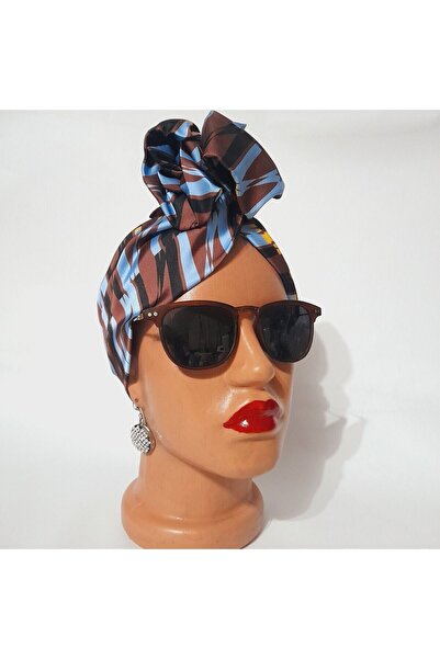 oben hobi إكسسوار شعر باندانا بسلك على الطراز الأفريقي، مشبك من القماش