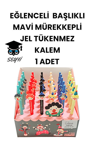 SEYFİKİRTASİYE حبر أزرق - قلم حبر جاف ذو طرف رفيع ومرح وجل