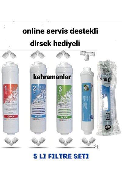YEŞİLLİ STORE Su arıtma  filitre Kapalı kasalara uyumlu 5li filitre