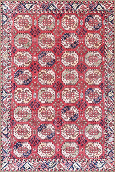 Rugs Modern Halı Disc Gometric Themed Patterned Woven Base Carpet and Washabl...