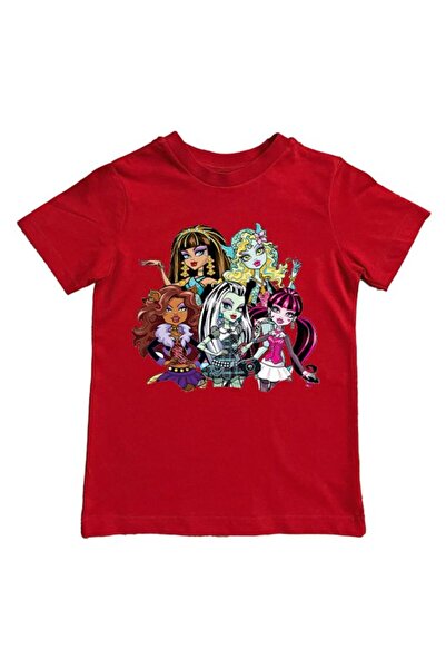 SEDİRLİ MONSTER HIGH Letnja dečja majica - Pamuk komada Pamučni džersej, Štam...
